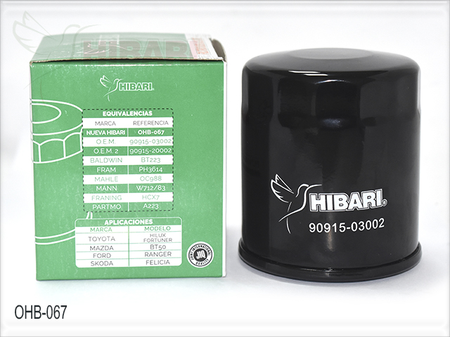 FILTRO DE ACEITE ROSCADO   PH-966B/90915-03002   MAZDA 3 04-13   3 SPORT 09-13   CX-7 10-12   TRIBUTE 09-11   TOYOTA HILUX 04-14   TUNDRA 05-11   HIACE 06-16