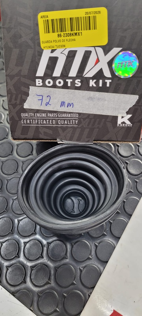GUARDAPOLVO DE FLECHA  HYUNDAI TUCSON 05-09  MAZDA 3 04-09  MPV 02-03 REDONDO 72mm